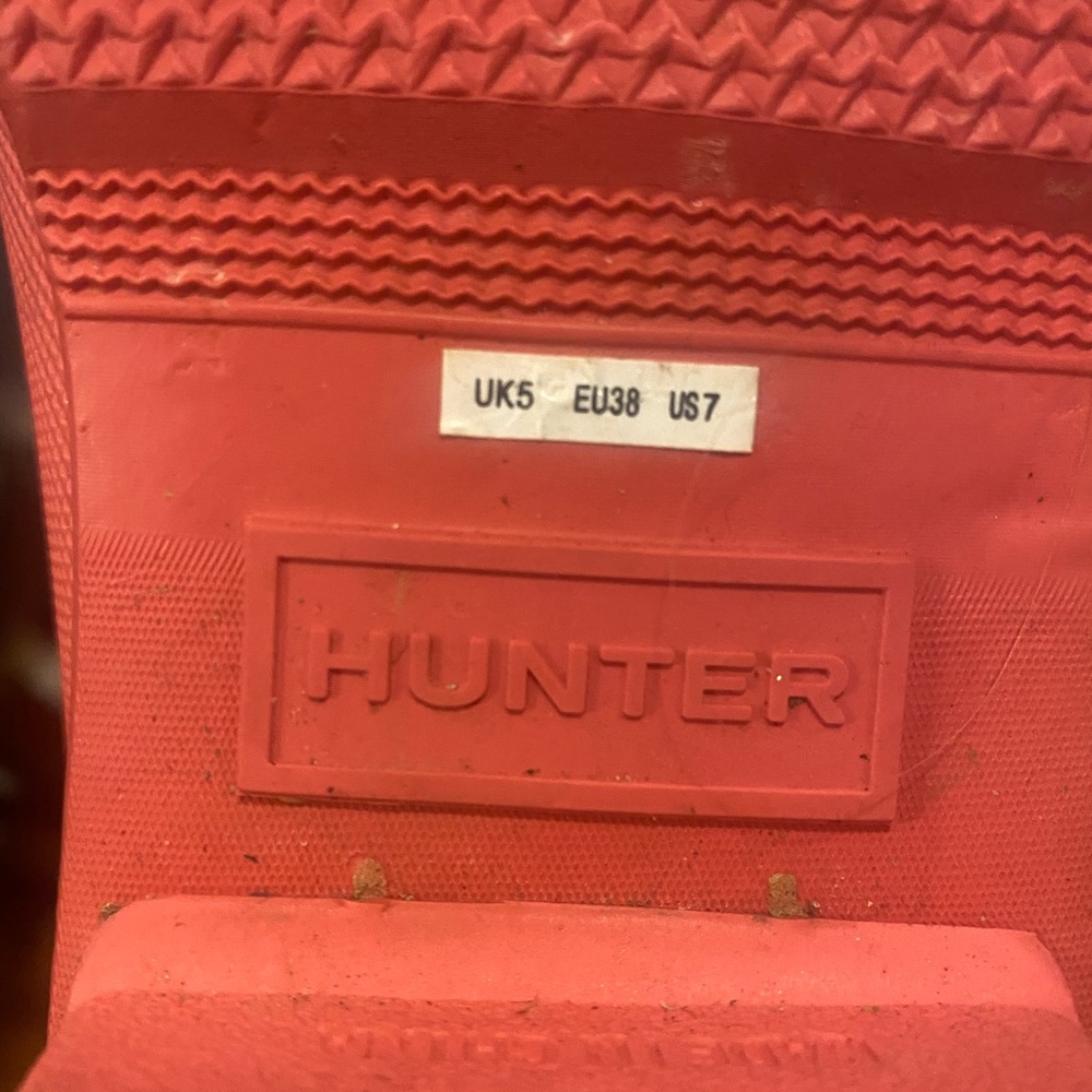 Flower Pattern Hunter Ankle Rain Boots - Picture 3 of 4